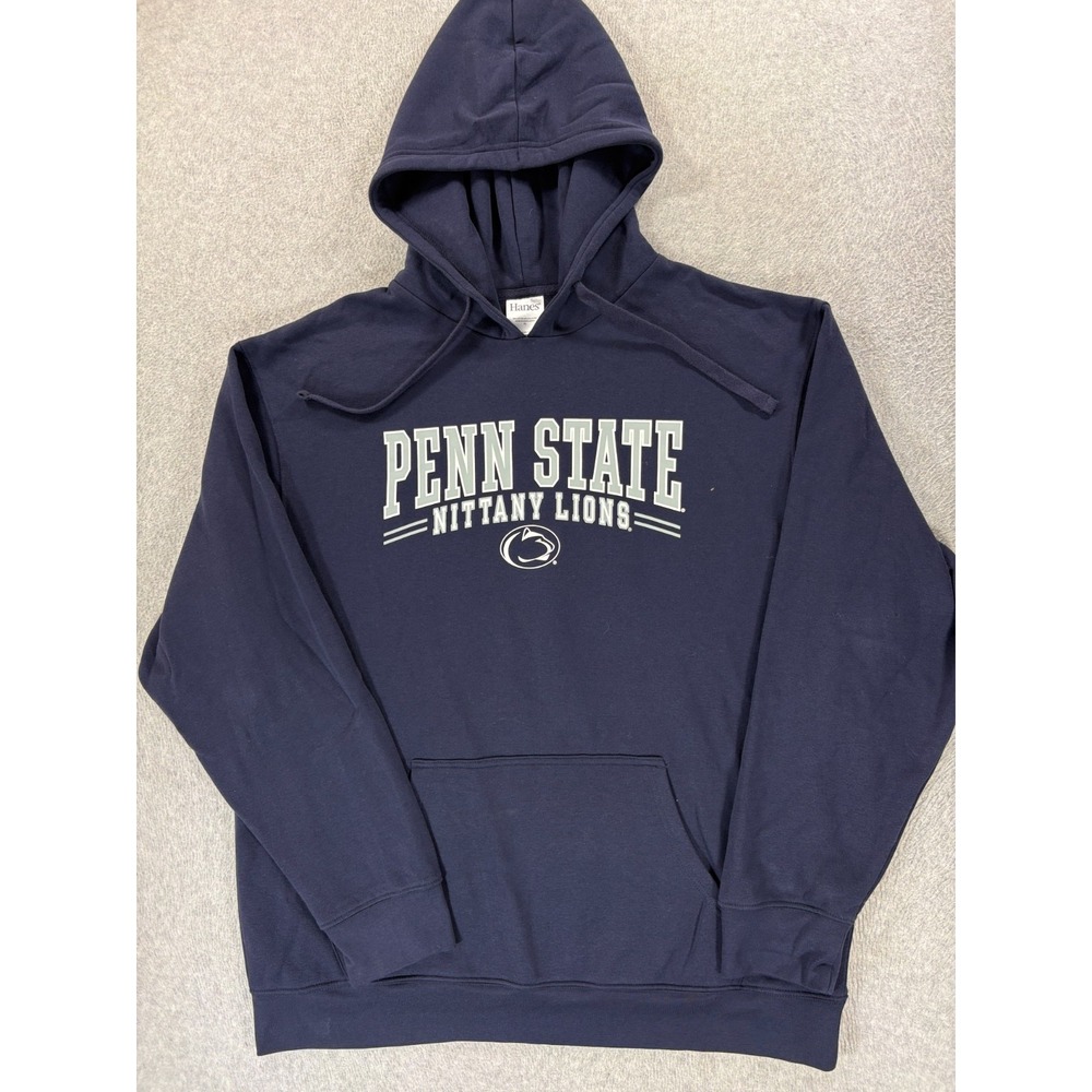 Penn State Nittany Lions Screened Logo Campus Hoodie Sweatshirt (Men's XL) Blue